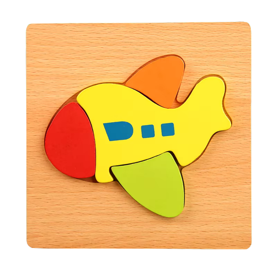 Drevené puzzle pre najmenších - Detská vzdelávacia hra