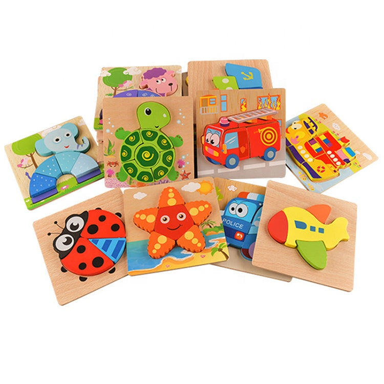 Drevené puzzle pre najmenších - Detská vzdelávacia hra