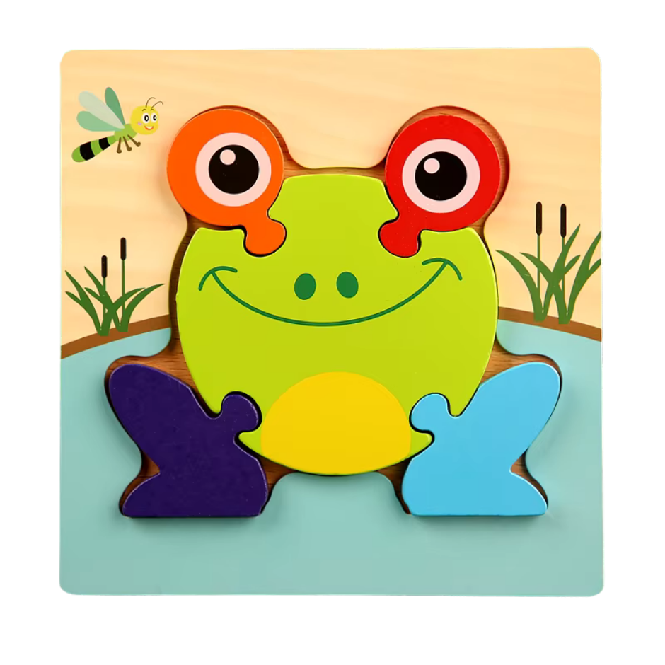 Drevené puzzle pre najmenších - Detská vzdelávacia hra